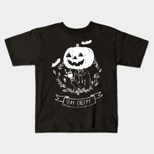 Stay Creepy Grunge Goth Black Kids T-Shirt